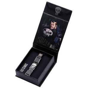 Marvel Punisher Black Stainless Steel Men’s Bracelet NIB